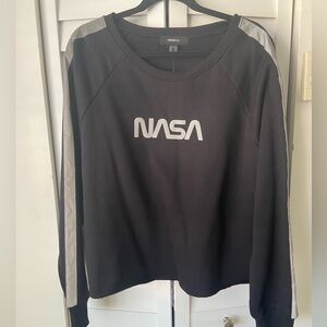 Forever 21 Black NASA sweater with reflective strip